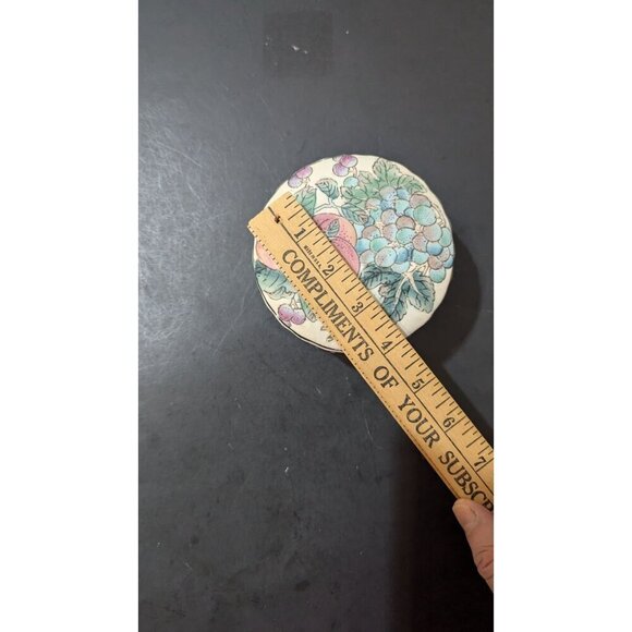 Andrea By Sadek Decorative Porcelain Trinket Box With Fruit Design  jewelry - Picture 8 of 8